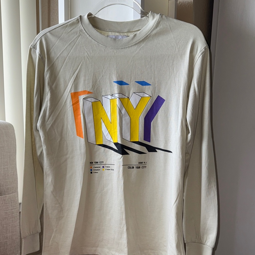 Zara Cream Long Sleeve with Colorful Graphic